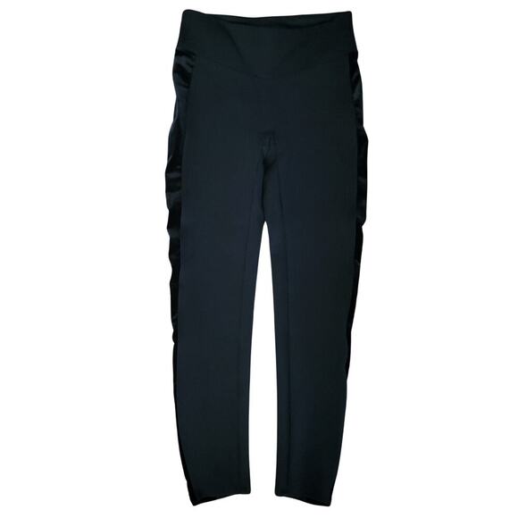 SPANX High Rise Ponte Side Velvet Leggings Womens S Stretchy Polished Athletic - Picture 2 of 10